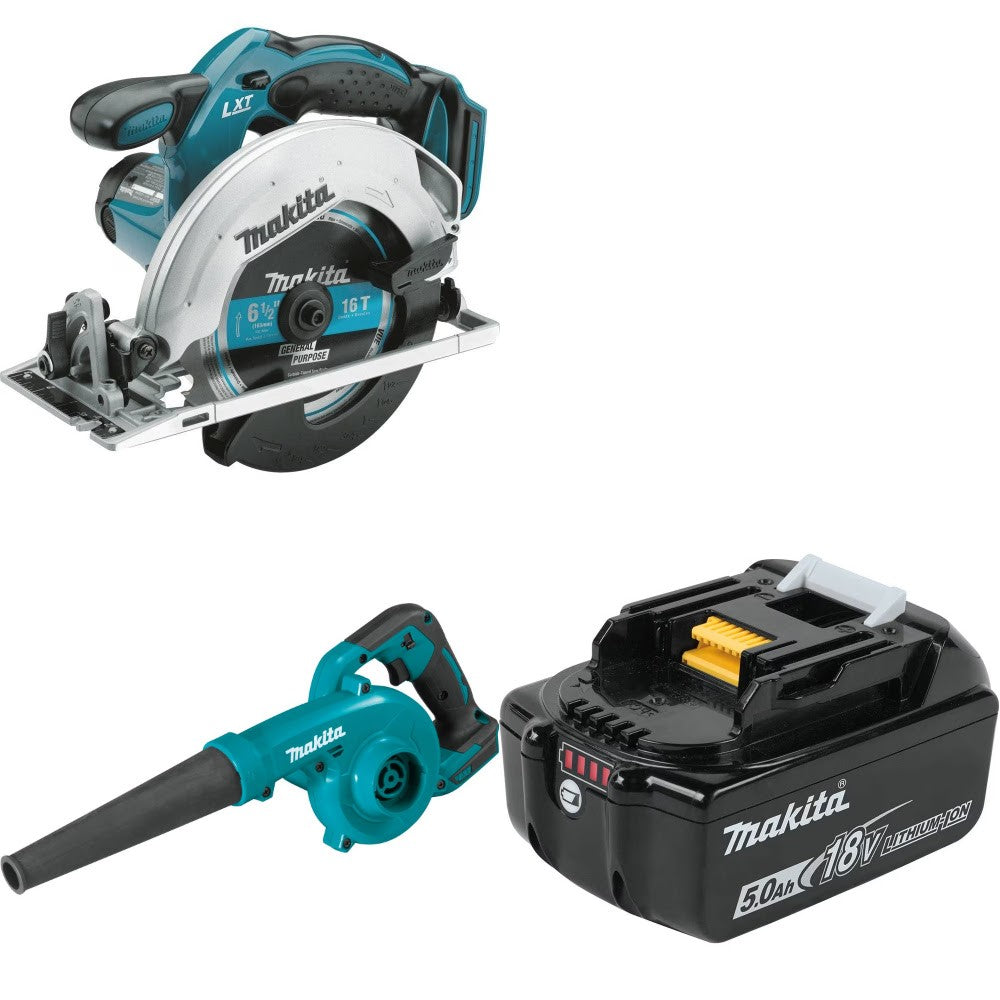 Makita XSS02Z Circular Saw Kit W/ XBU05Z Blower and FREE BL1850B Battery