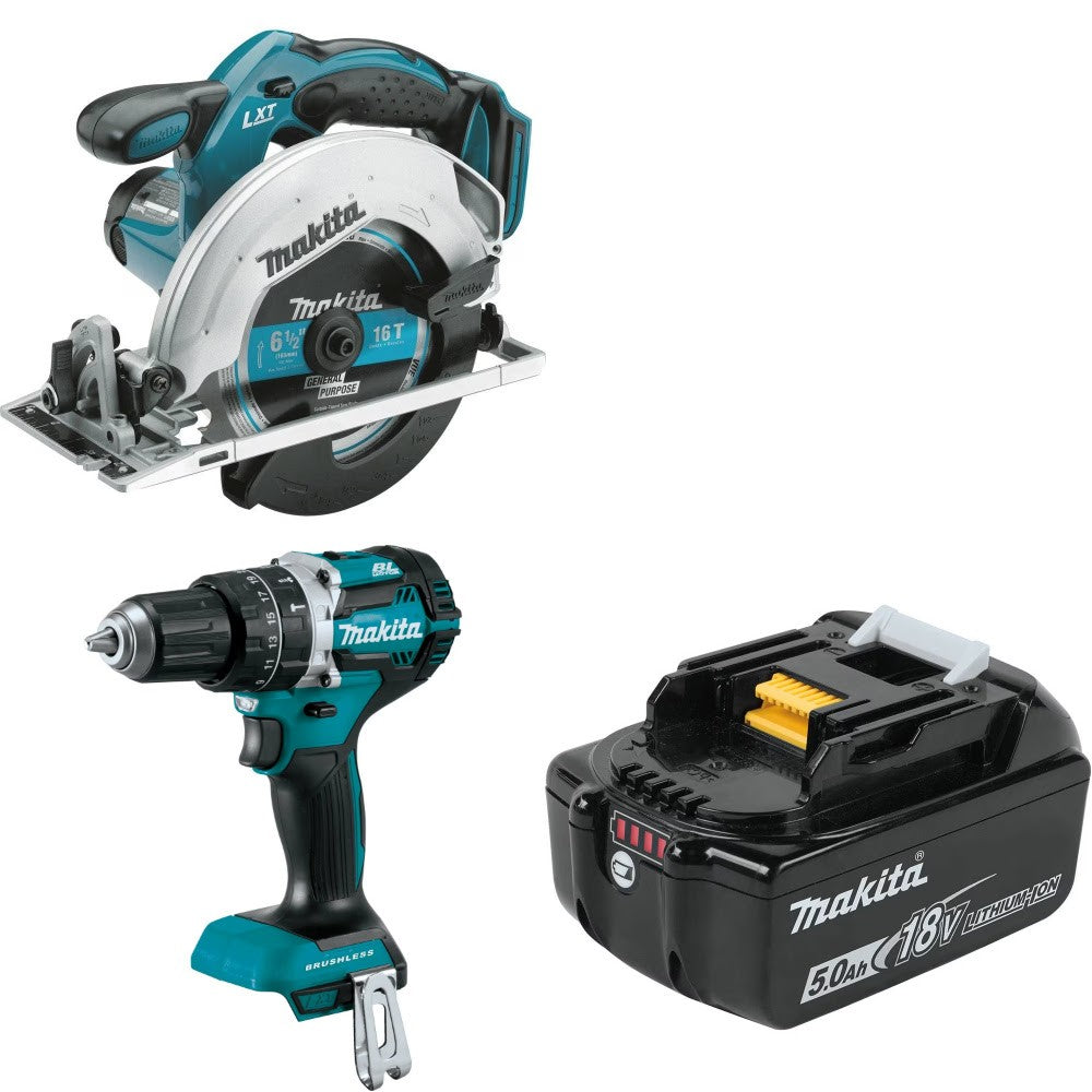 Makita XSS02Z Circular Saw Kit W/ XPH12Z Driver-Drill and FREE BL1850B Battery