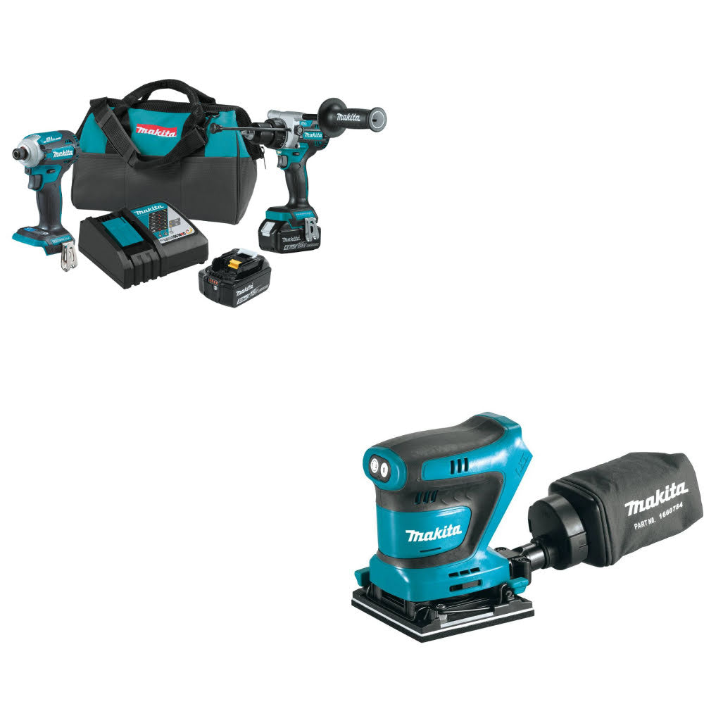 Makita XT288T 18V LXT® Li-Ion 2-Pc. Combo Kit W/ FREE XOB02Z 18V LXT Sander