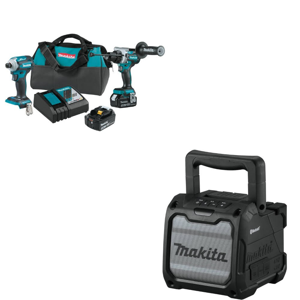 Makita XT288T 18V LXT® Li-Ion 2-Pc. Combo Kit W/ FREE XRM08B Job Site Speaker