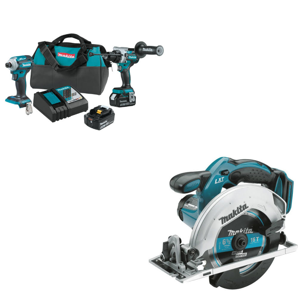Makita XT288T 18V LXT® Li-Ion 2-Pc. Combo Kit W/ FREE XSS02Z 18V LXT Circ Saw