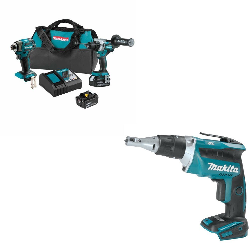 Makita XT297T 2‑Pc Combo Kit W/ FREE XSF03Z Drywall Screwdriver