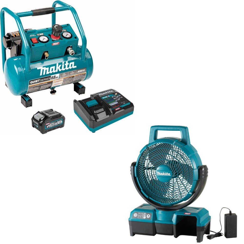Makita AC001GM1 Compressor Kit W/ FREE CF001GZ 9-1/4in Fan
