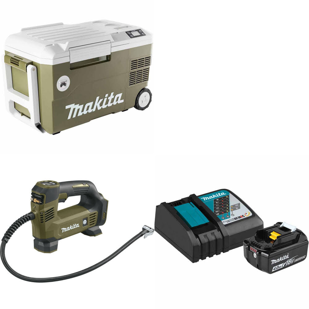 Makita ADCW180Z 18V X2 LXT Cooler/Warmer W/ 18V Inflator & FREE Starter Pack