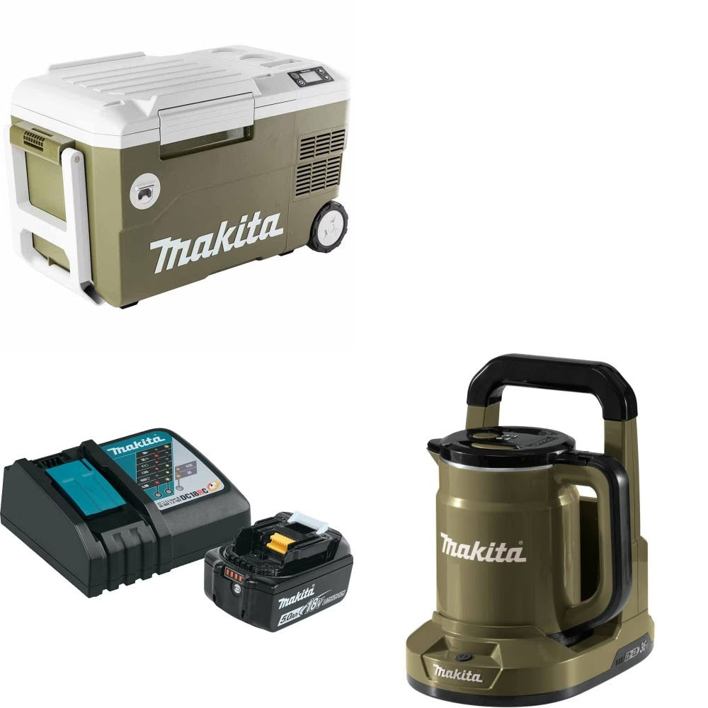 Makita ADCW180Z Cooler/Warmer Kit W/ FREE BL1850BDC1 Starter Pack and FREE ADTK01Z Kettle