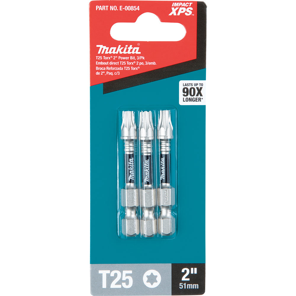 Makita E-00854 Impact XPS T25 Torx 2" Power Bit, 3 Pack - 3