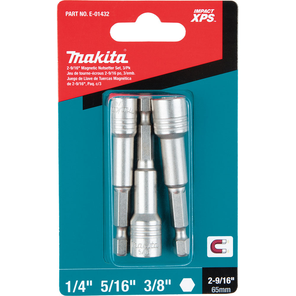 Makita E-01432 Impact XPS 3-Piece 2-9/16" Magnetic Nutsetter Set - 2