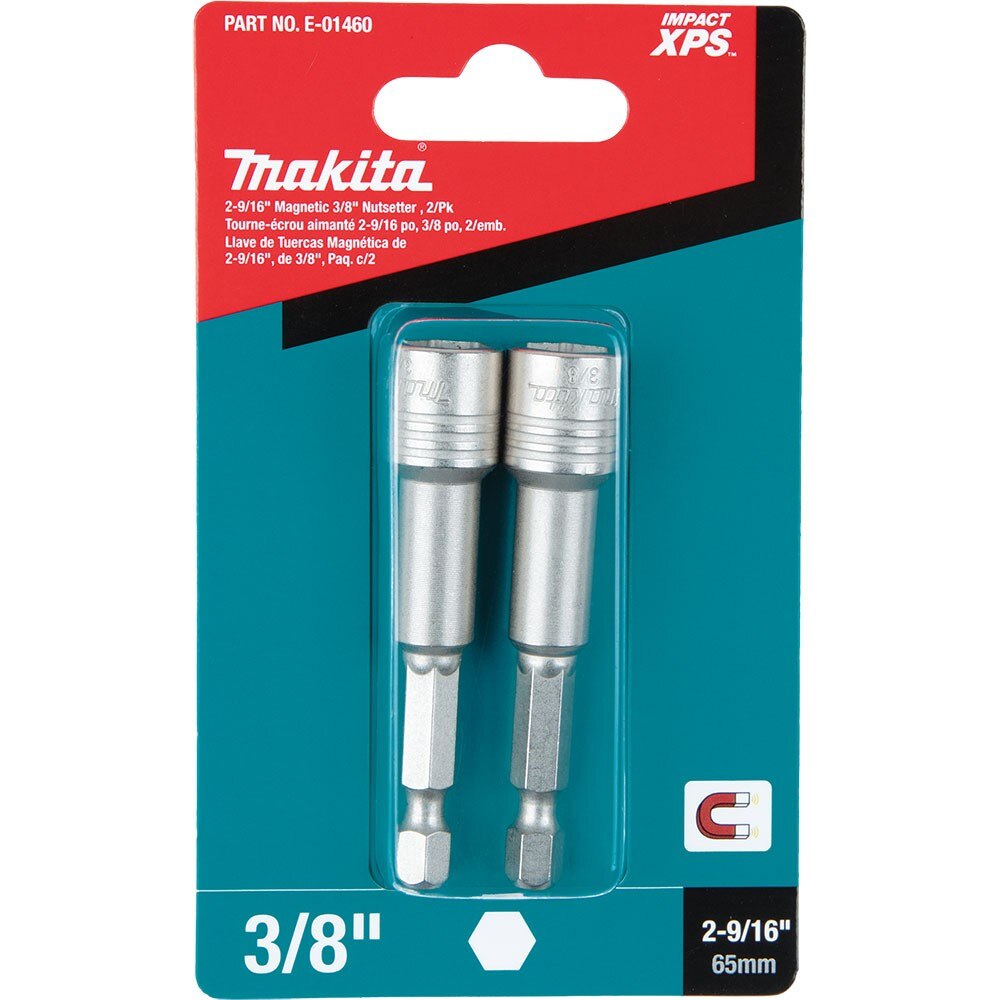 Makita E-01460 Impact XPS 2-9/16" Magnetic 3/8" Nutsetter, 2 Pack - 3