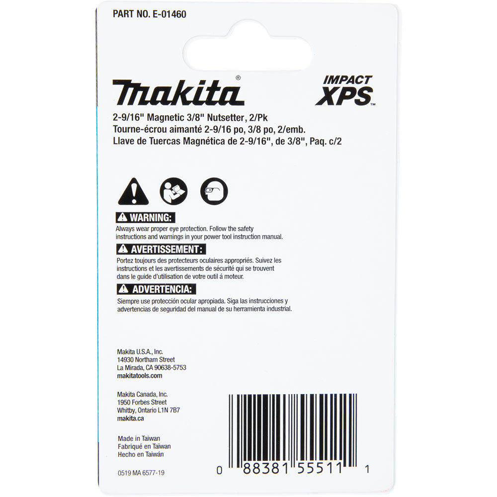 Makita E-01460 Impact XPS 2-9/16" Magnetic 3/8" Nutsetter, 2 Pack - 4