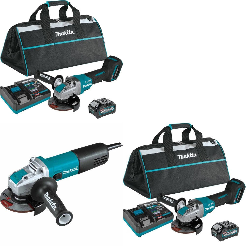 Makita GAG13M1 Angle Grinder, 2 Pack Kit W/ FREE GA4570 Angle Grinder