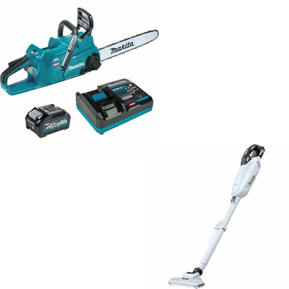 Makita GCU05M1 40V Max XGT 16" Chain Saw Kit W/ FREE GLC02Z 40V Max XGT Vacuum