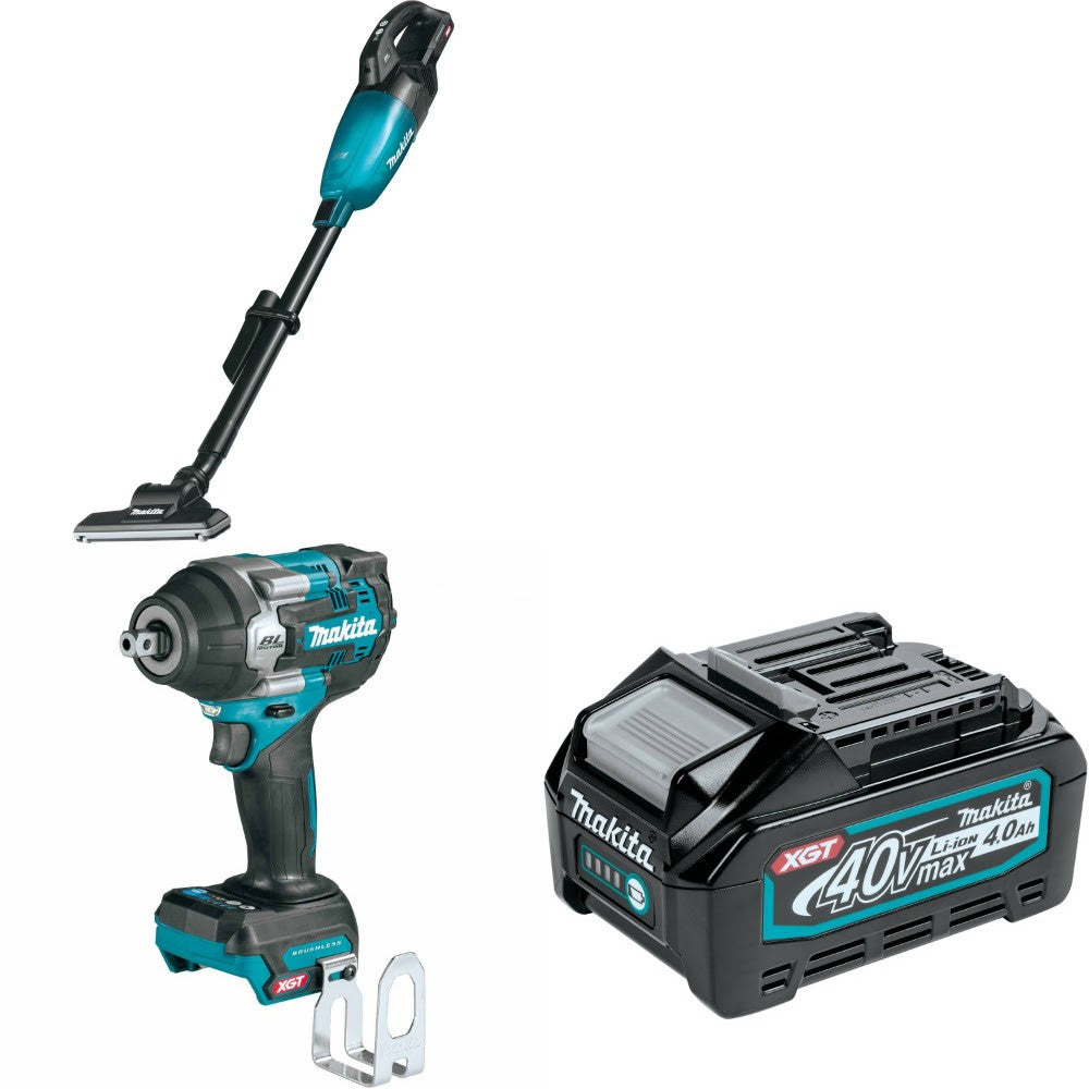 Makita GLC01Z Vacuum Kit W/ Impact Wrench and FREE BL4040 Battery