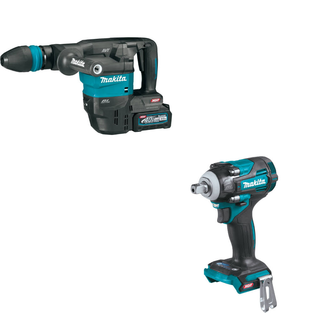 Makita GMH01M1 40V max XGT Hammer Kit W/ FREE GWT05Z 40V max XGT Impact Wrench