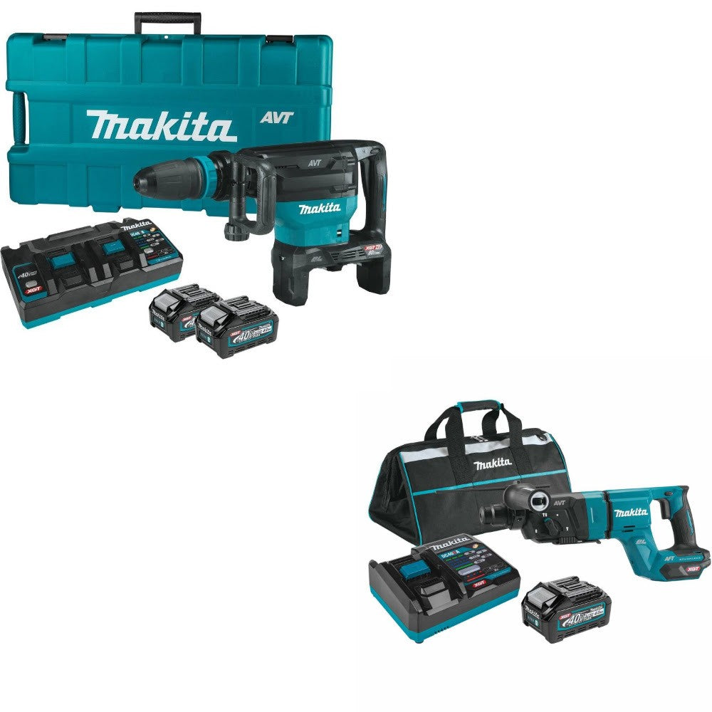 Makita GMH02PM Demolition Hammer Kit W/ FREE GRH07M1 Rotary Hammer