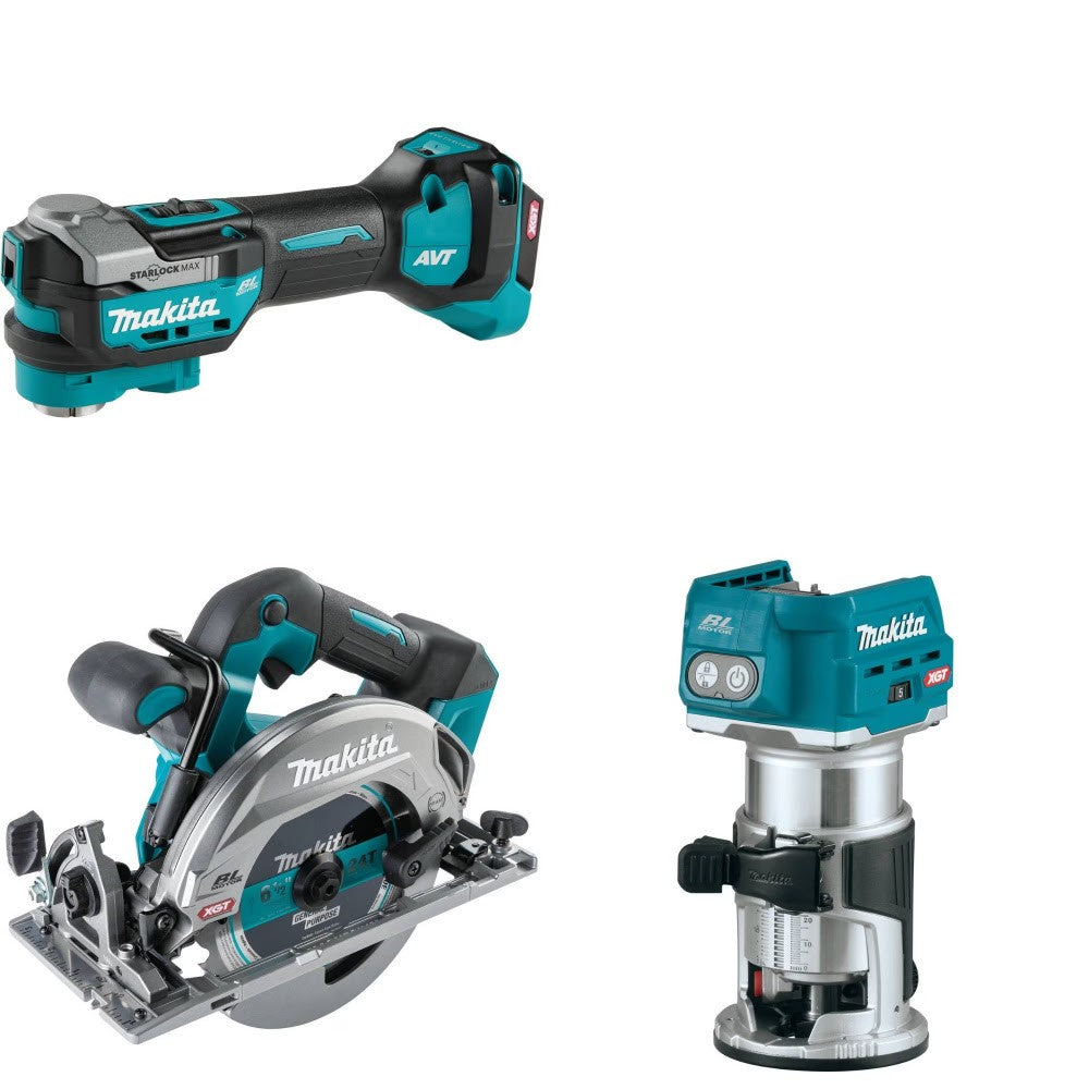 Makita GMT01Z Multi-Tool Kit W/ GSH05Z 6-1/2" Saw and FREE GTR01Z Router