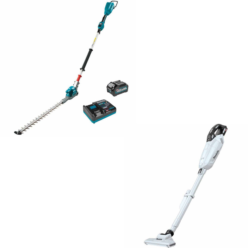 Makita GNU01M1 40V Max XGT Hedge Trimmer Kit W/ FREE GLC02Z 40V Max XGT Vacuum