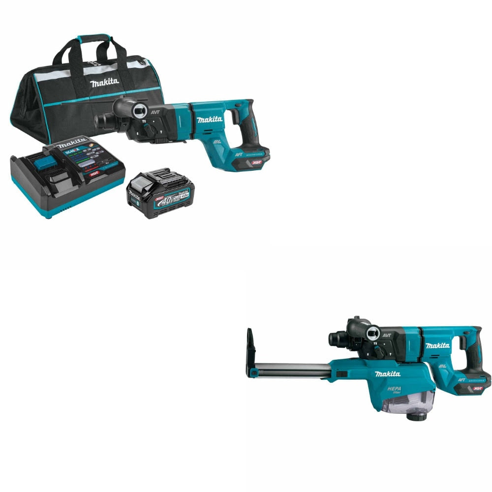 Makita GRH07M1 Rotary Hammer Kit W/ FREE GRH07ZW Dust Extractor