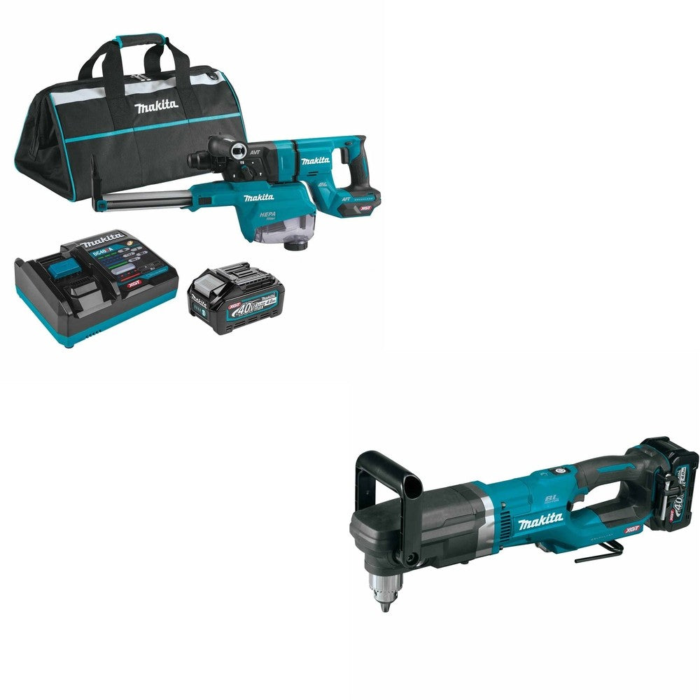 Makita GRH07M1W Rotary Hammer Kit w/ Dust Extractor W/ FREE GAD01M1 Drill Kit