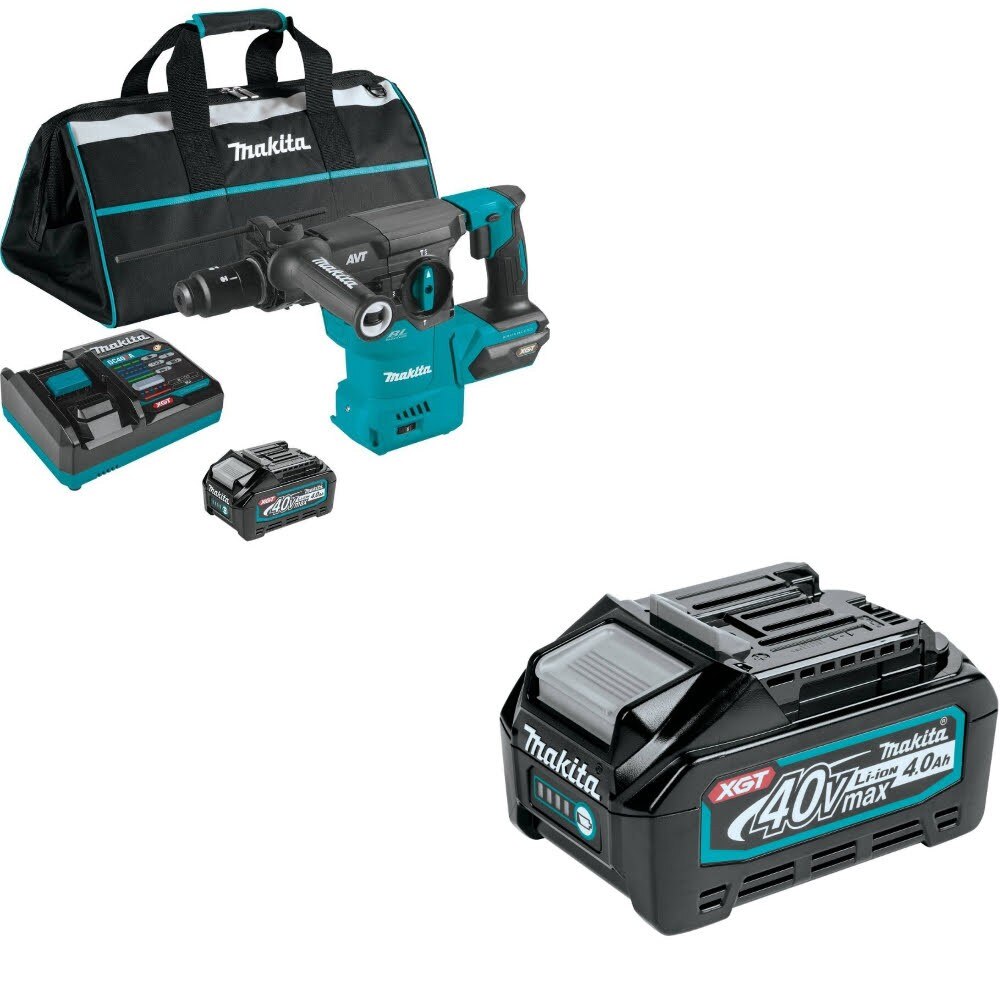Makita GRH09M1 Rotary Hammer Kit W/ FREE BL4040 40V 4.0Ah Battery