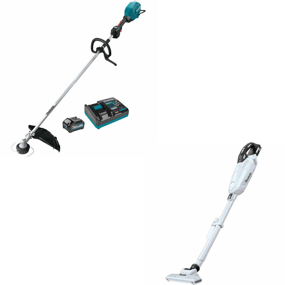 Makita GRU03M1 40V Max XGT String Trimmer Kit W/ FREE GLC02Z 40V Max XGT Vacuum