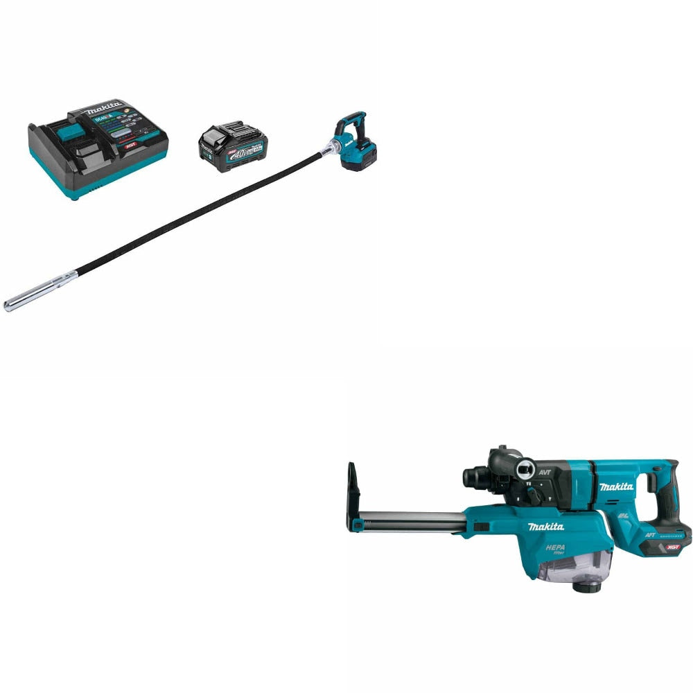 Makita GRV01M1 Concrete Vibrator Kit W/ FREE GRH07ZW Rotary Hammer