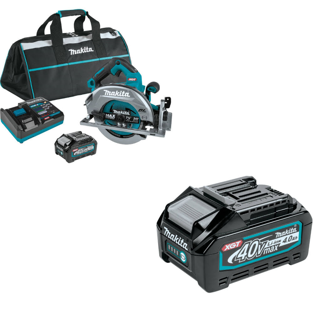 Makita GSH01M1 40V max XGT Circ Saw Kit W/ FREE BL4040 40V max XGT 4Ah Battery