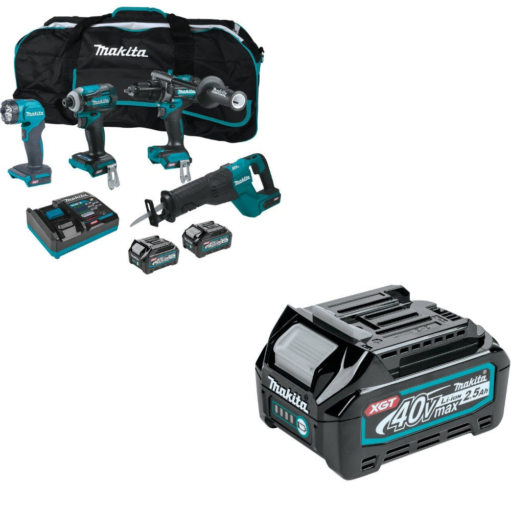 Makita GT401M1D1 Combo Kit W/ FREE BL4025 2.5Ah Battery