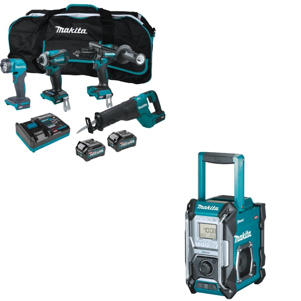 Makita GT401M1D1 4-Pc Combo Kit W/ FREE GRM02 Radio