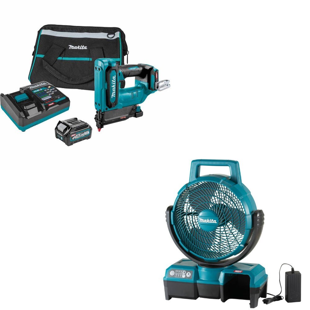 Makita GTP01D1 Pin Nailer Kit W/ FREE CF001GZ Cordless Fan