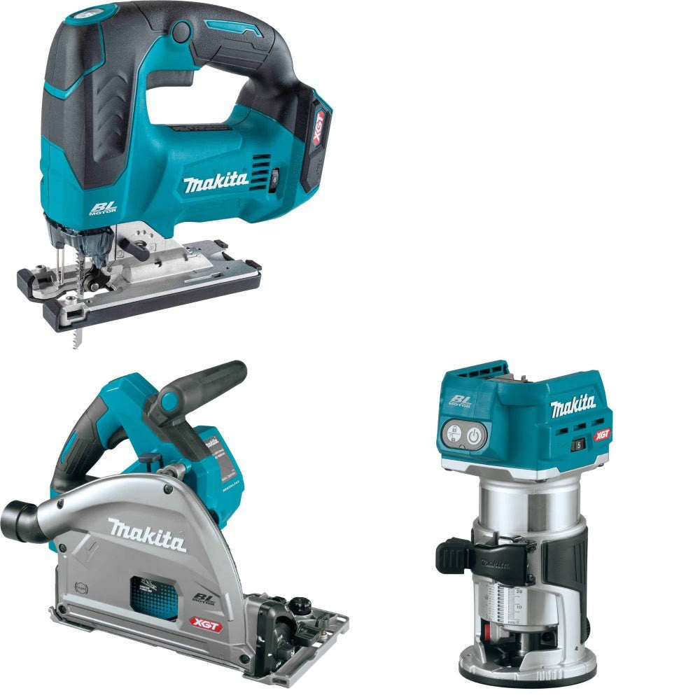 Makita GVJ02Z Jig Saw Kit W/ GPS01Z Plunge Saw and FREE GTR01Z Router