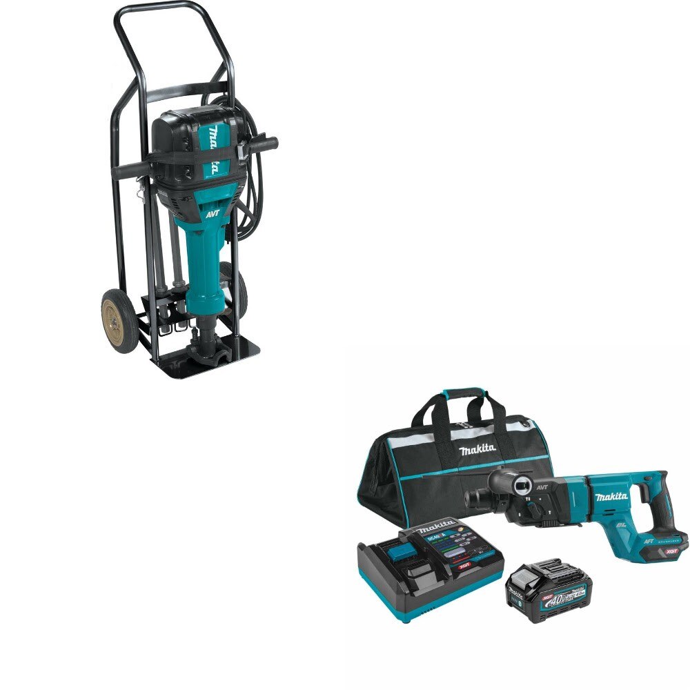 Makita HM1812X3 Breaker Hammer Kit W/ FREE GRH07M1 40V Rotary Hammer Kit