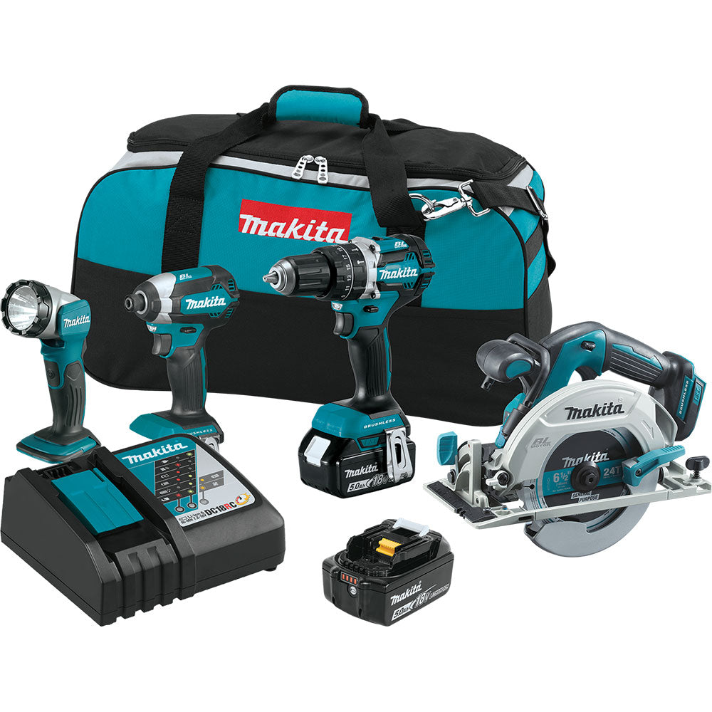 Makita XT446T 18V LXT 4 Pc. Combo Kit (5.0Ah)