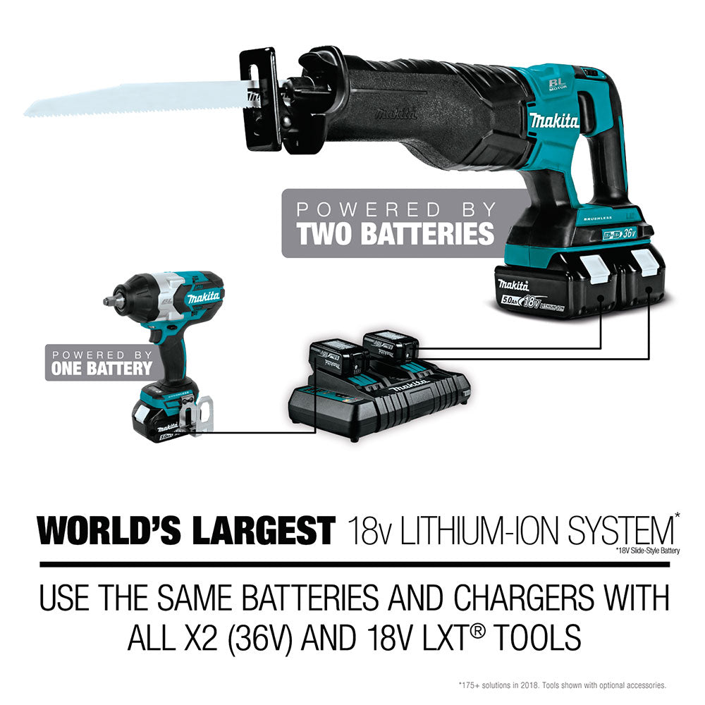 Makita XUX01M5PT 18V X2 (36V) LXT Couple Shaft Power Head Kit (5.0Ah) - 6