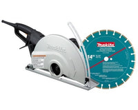 Makita 4114X 14" Electric Angle Cutter, AC/DC, case w/ 14" Diamond Blade