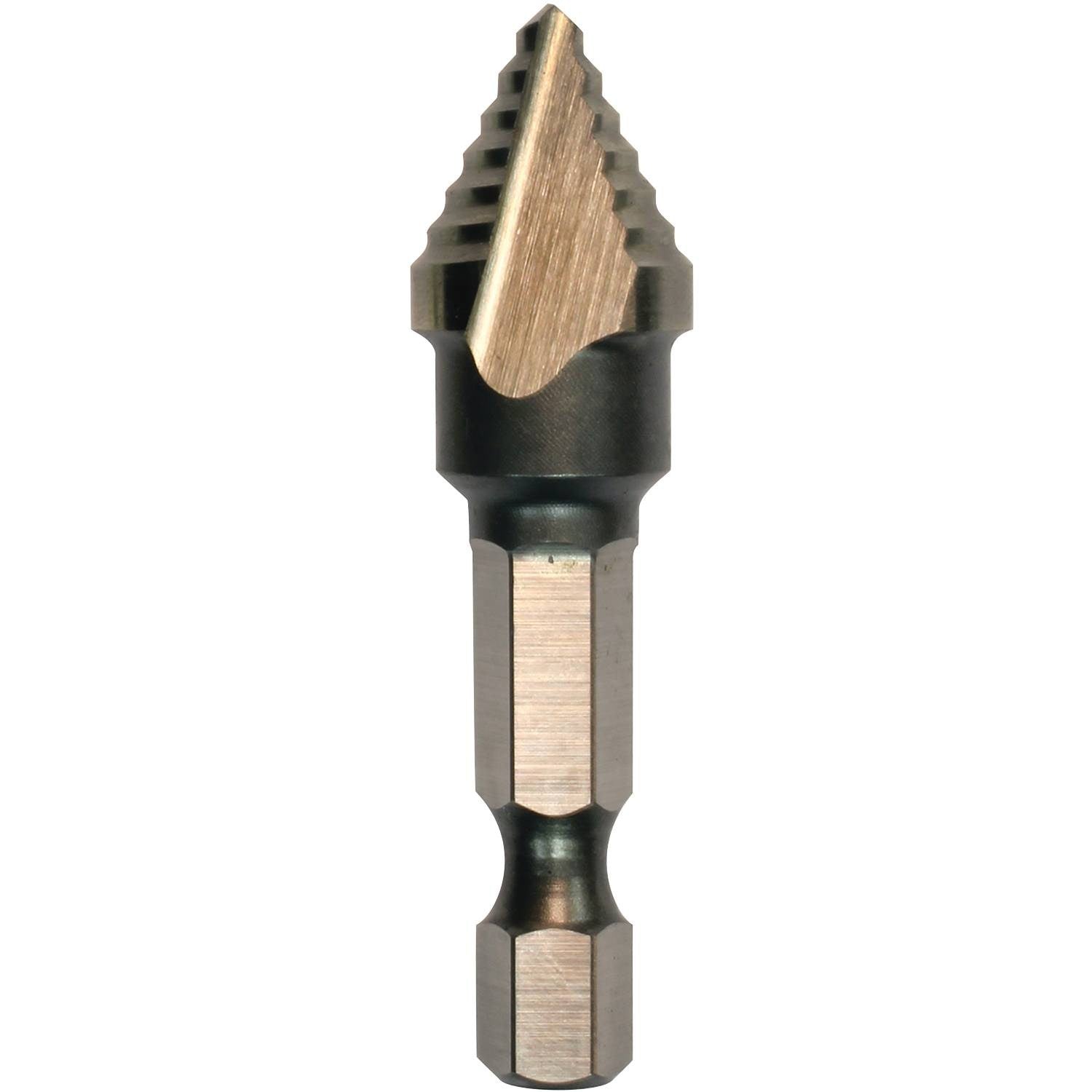 Makita 711495-A 1/4" - 1/2" H.S.S. Step Drill Bit, 1/4" Hex Shank