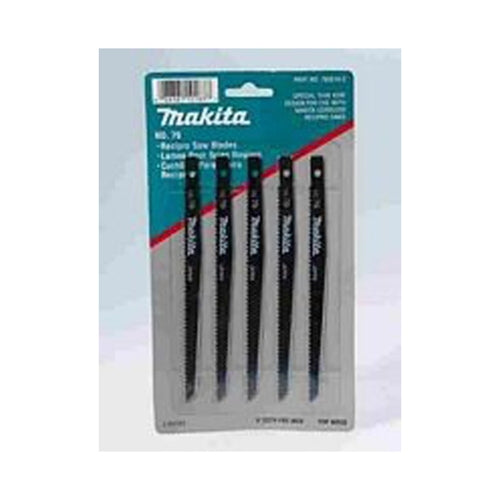 Makita 792616-2 5-7/8" 9 Tooth Reciprocating Saw Blade, 5 Pack