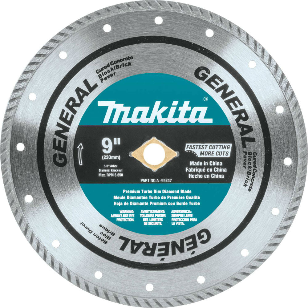 Makita A-95847 9" Diamond Blade, Turbo, General Purpose