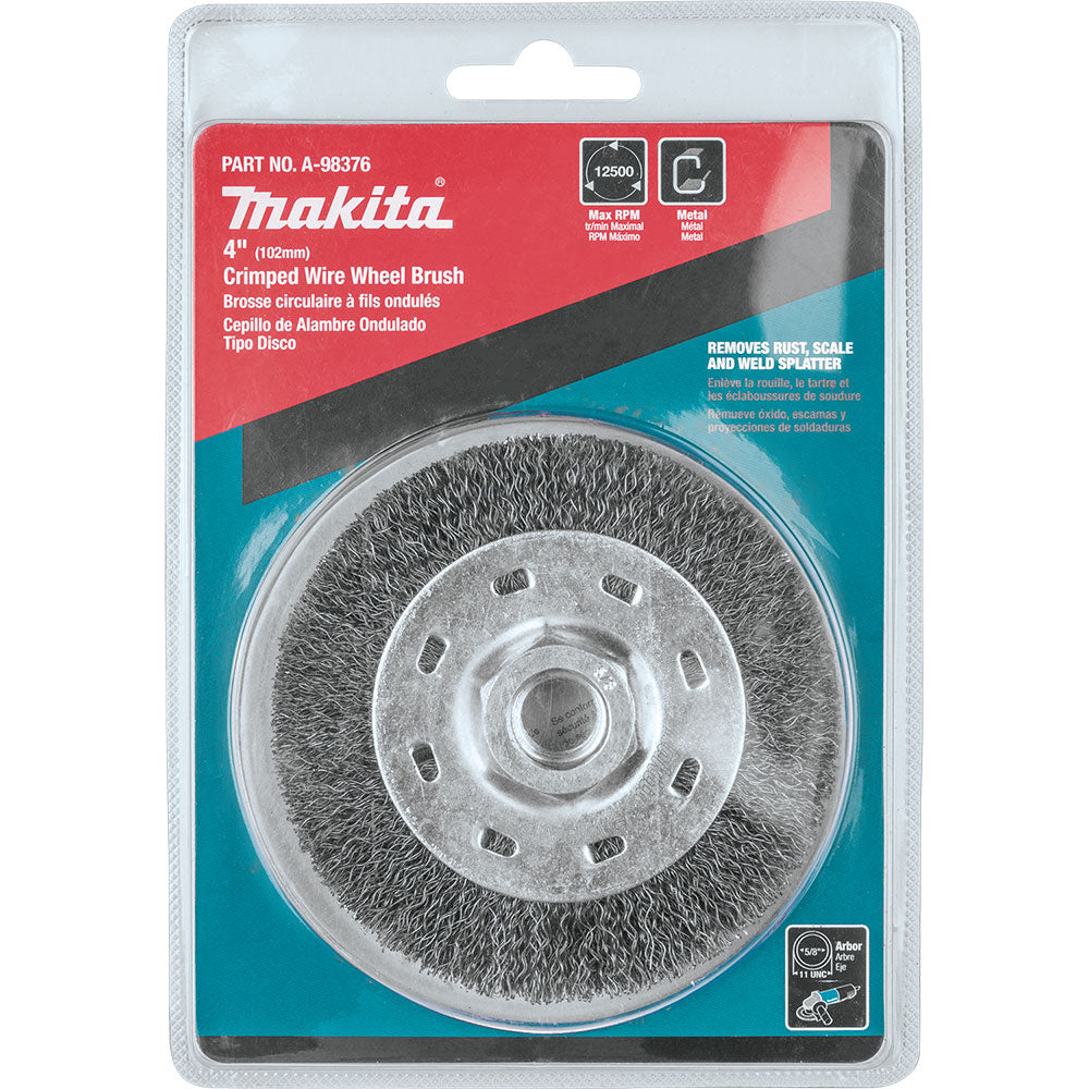 Makita A-98376 4" Crimped Wire Wheel Brush, 5/8"-11 - 3