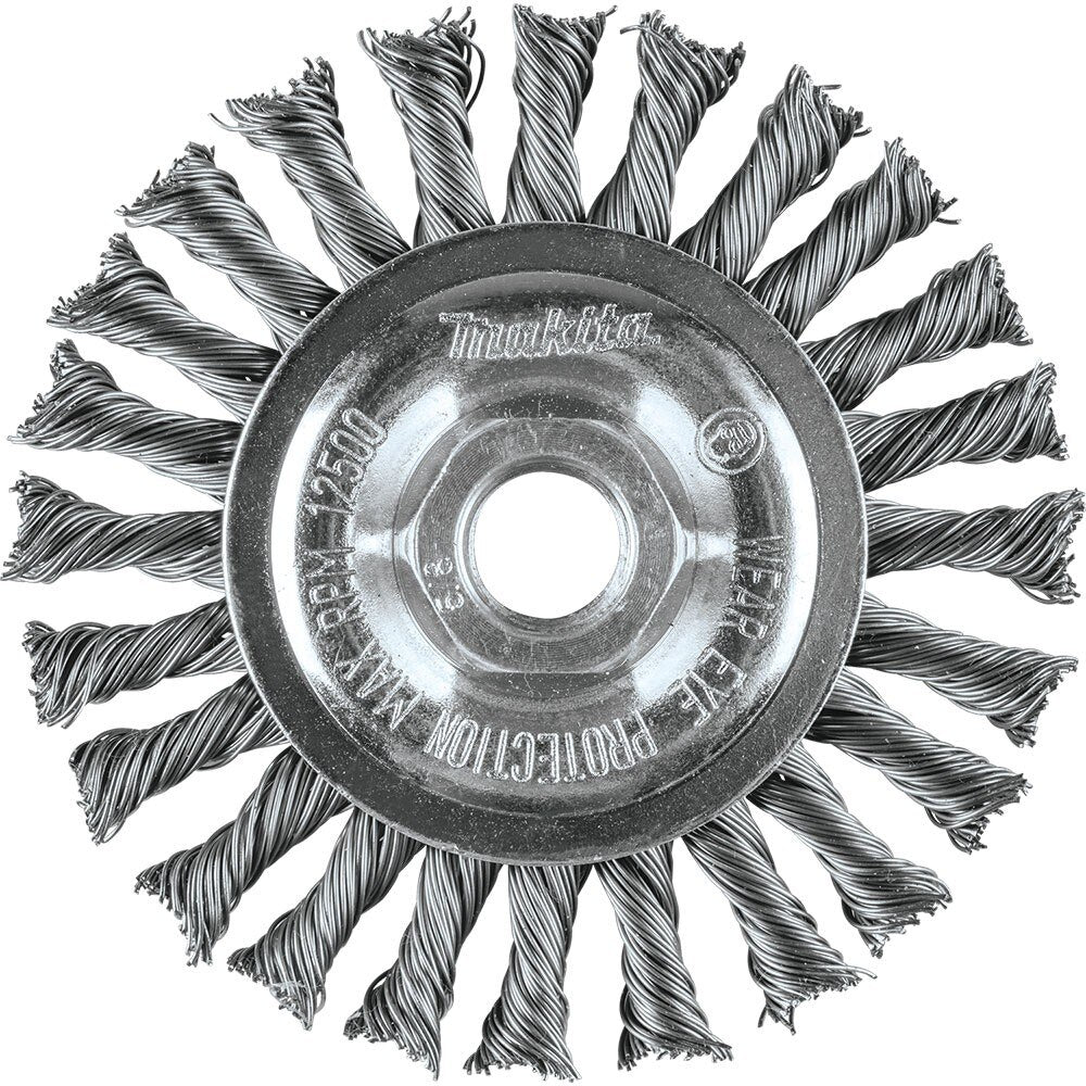 Makita A-98669 4" Knot Twist Wire Wheel, 5/8"-11 - 2