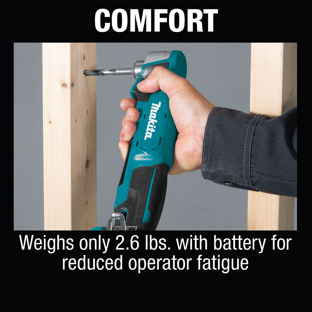 Makita AD03R1 12V max CXT Lithium-Ion Cordless 3/8" Right Angle Drill Kit - 3