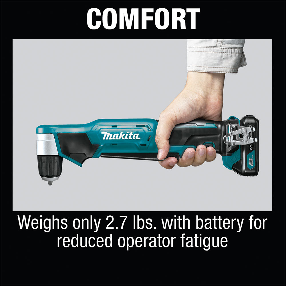 Makita AD04R1 12V max CXT Lithium-Ion Cordless 3/8" Right Angle Drill Kit - 5