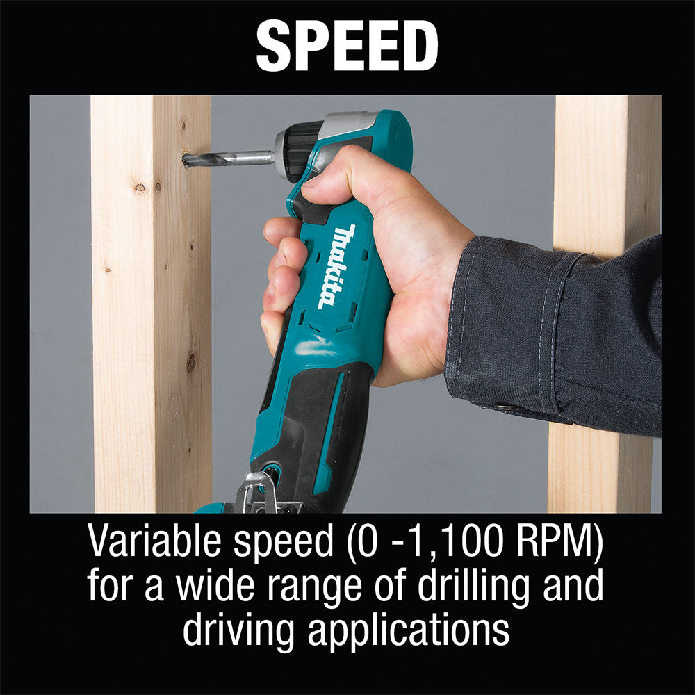 Makita AD04R1 12V max CXT Lithium-Ion Cordless 3/8" Right Angle Drill Kit - 8