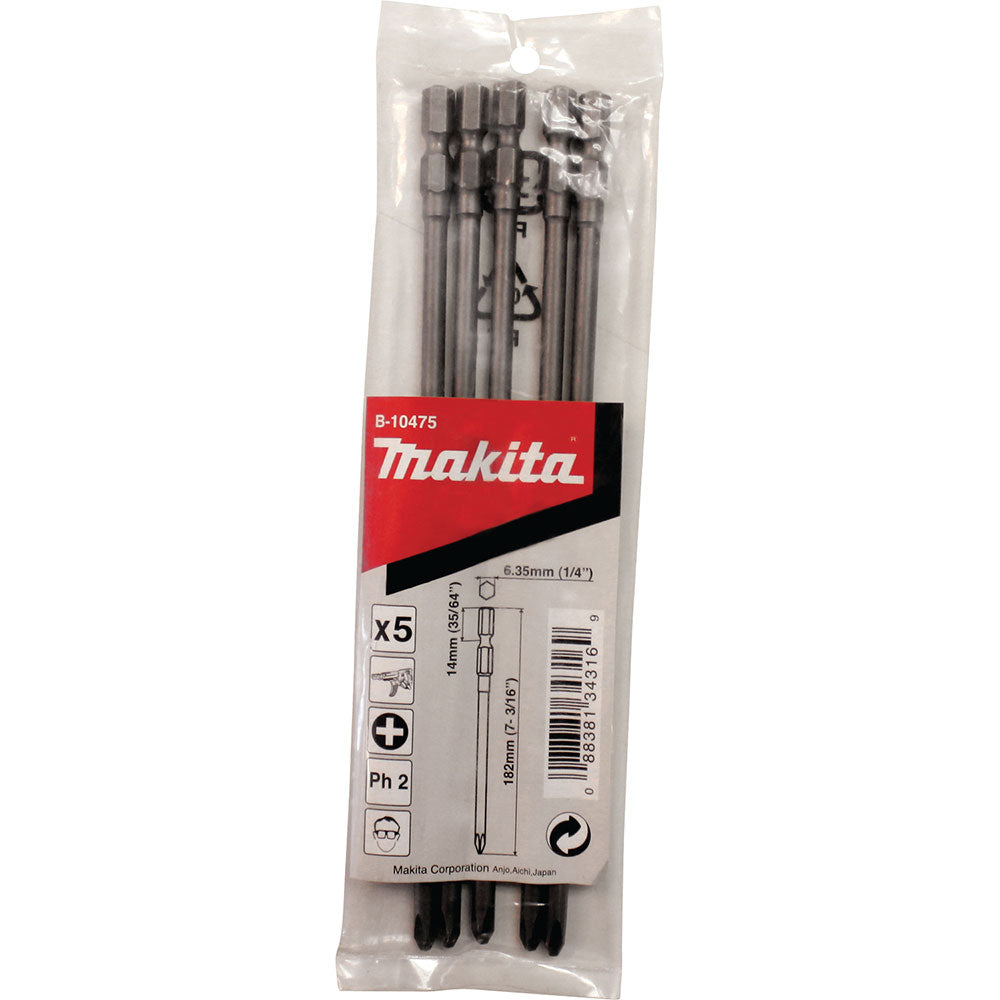 Makita B-10475 #2 (7-3/16") Phillips Power Bit, 5/pk, XRF01 - 3