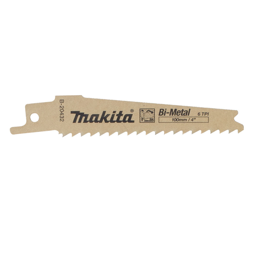 Makita B-20432 4" 6TPI Nail Embedded Wood Cutting Recipro Saw Blade, 5/pk - 3