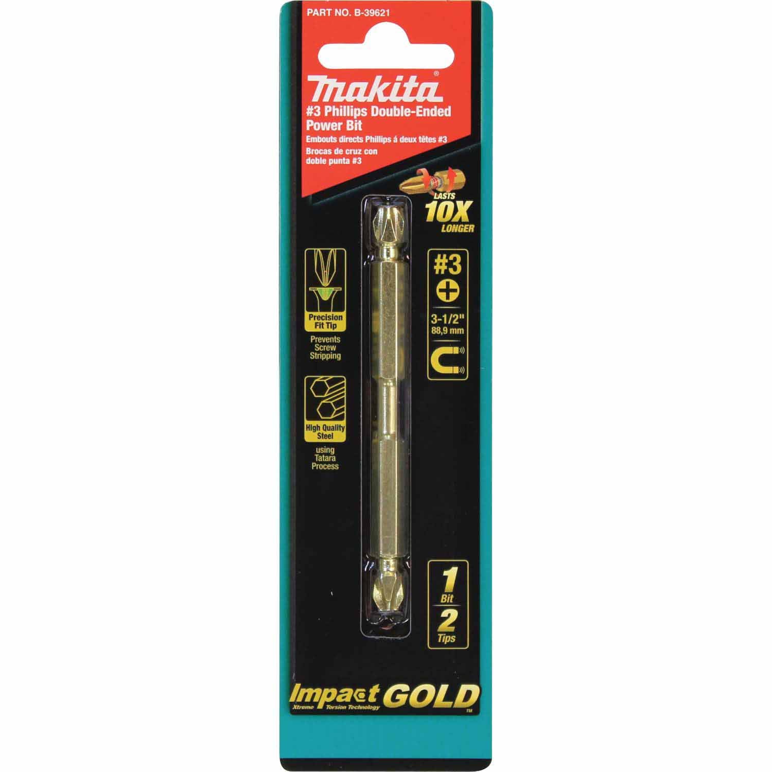 Makita B-39621 #3 Phillips Double-Ended Power Bit (3-1/2") - 2