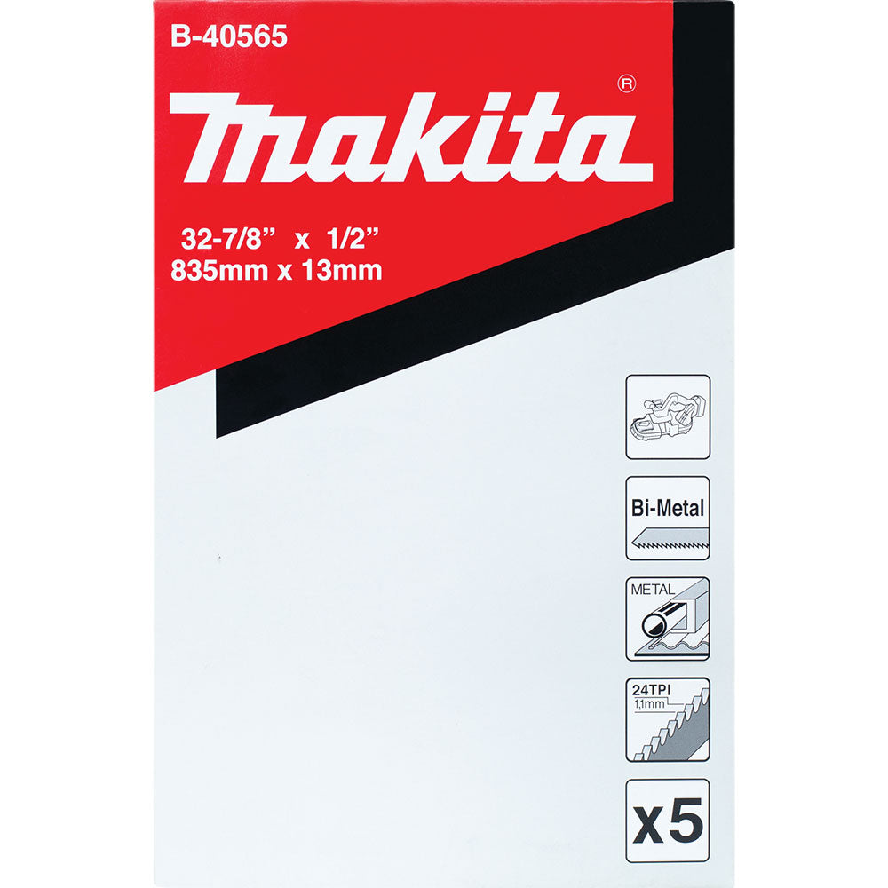 Makita B-40565 32-7/8" 24TPI Compact Portable Band Saw Blade, 5/pk, XBP01Z - 3