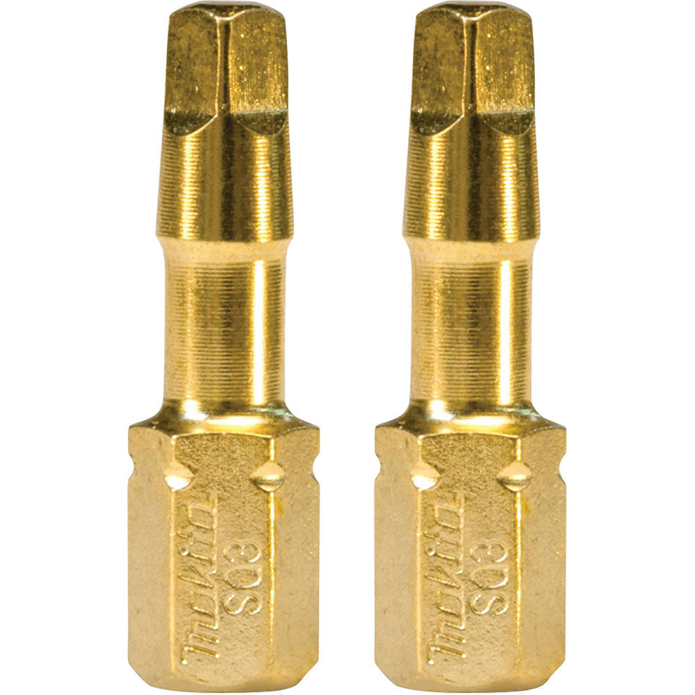 Makita B-44725 Impact GOLD #3 Square Insert Bit, 2 Pack