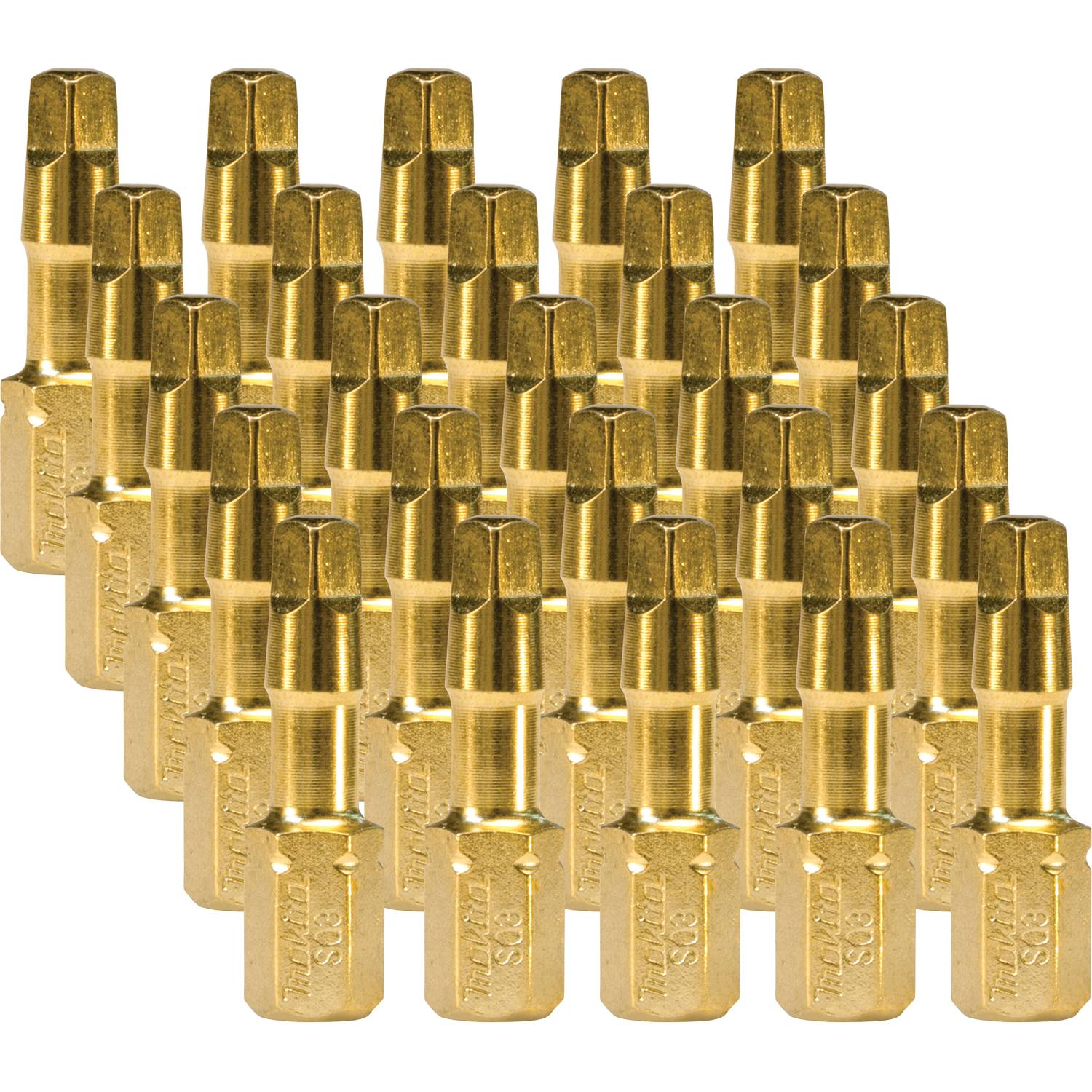 Makita B-44747 Impact GOLD #2 Square Insert Bit, 25 Pack