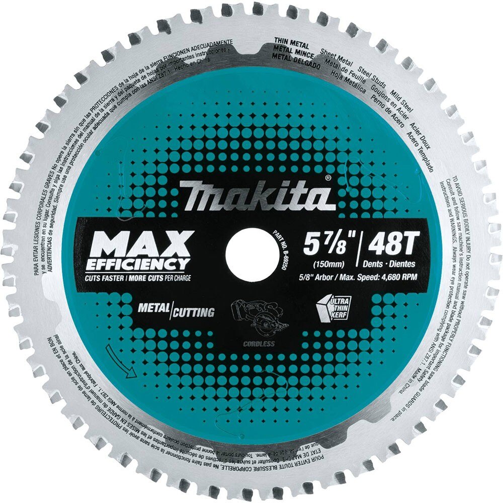 Makita B-69250 5-7/8" 48T Carbide-Tipped Saw Blade, Thin Metal