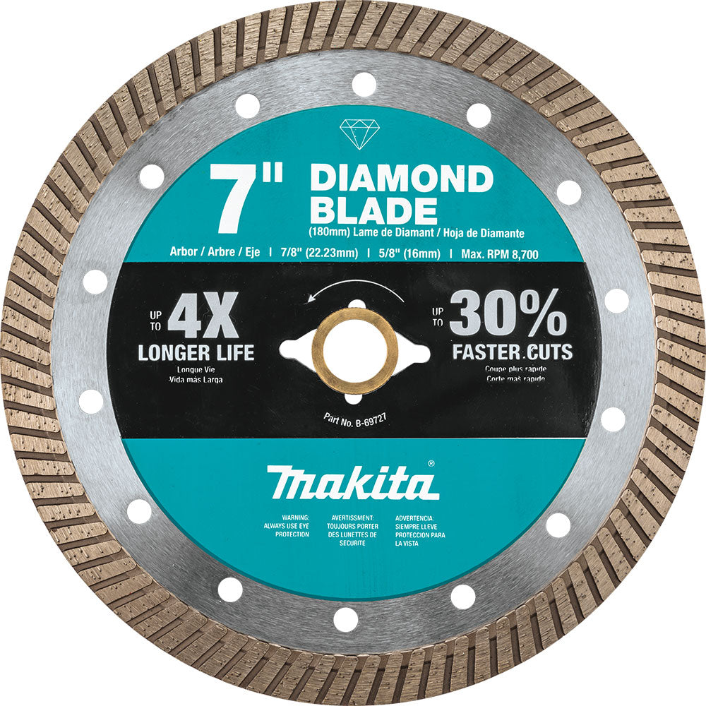 Makita B-69727 7" Diamond Blade, Turbo, General Purpose - 2